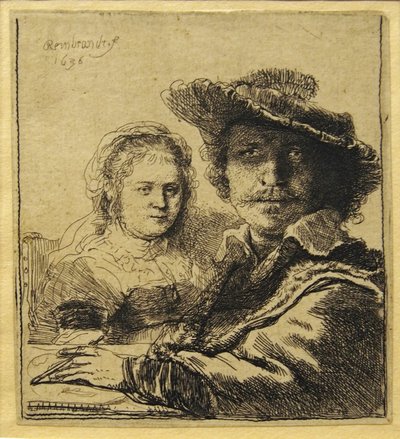 Zelfportret met Saskia door Rembrandt van Rijn